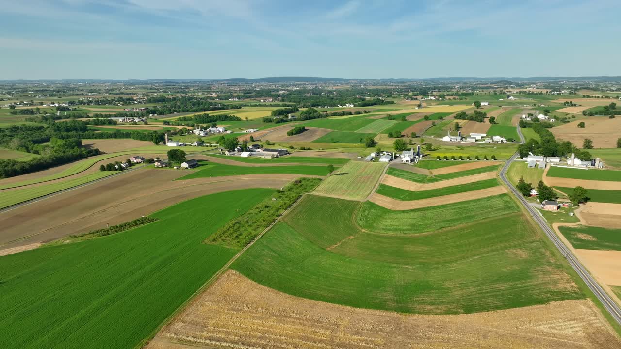 Sprawling farmland in USA