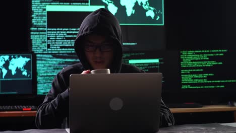 hacker in action