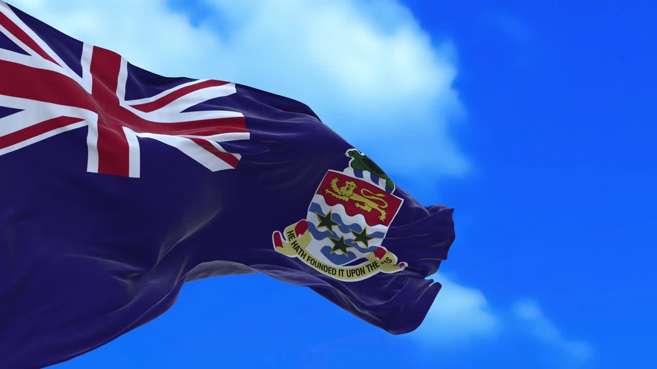 el bucle sin costuras de la bandera de las islas caimán.