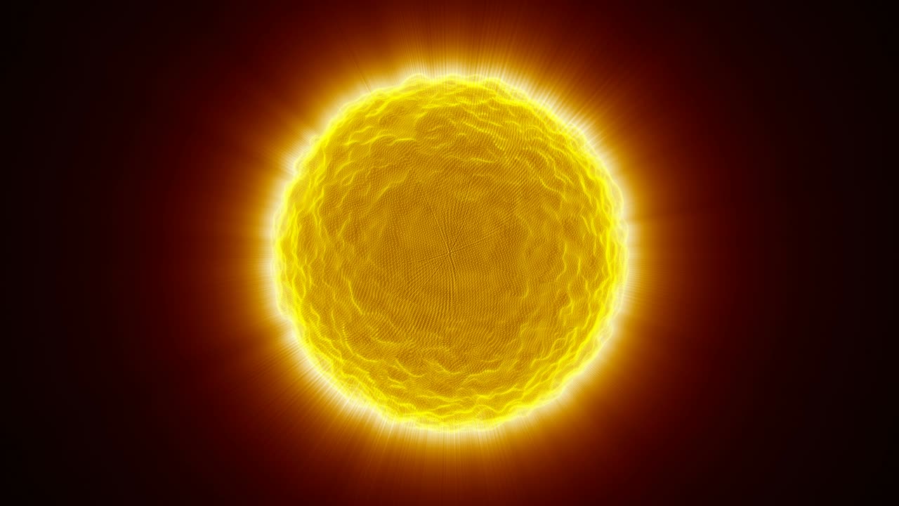 Star sun rotate on deep black background Universe space intro able to loop seamless 4k