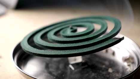 mosquito coil repellent
close up of mosquito coil