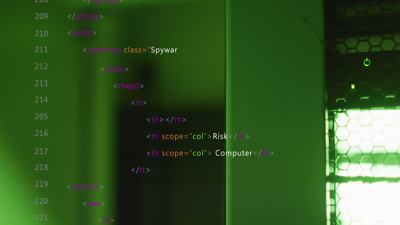 Animation of data processing over computer servers