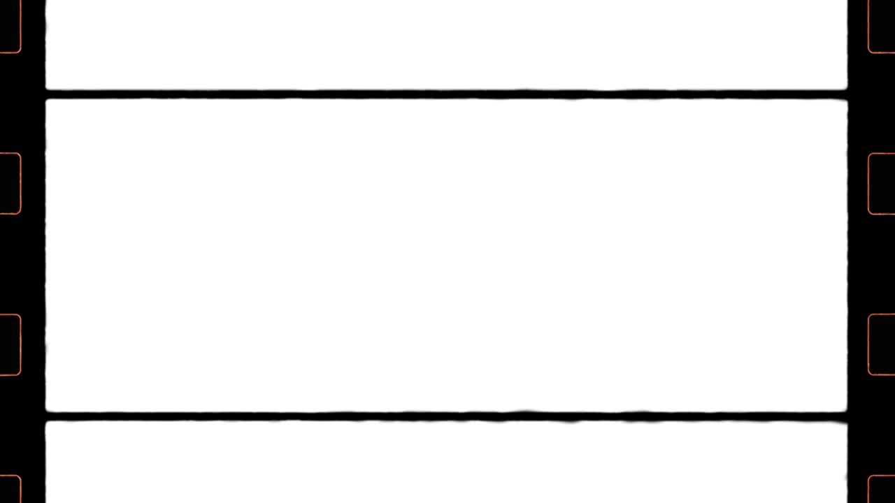 4k 진정 35mm 필름 프레임과 스프로켓 구