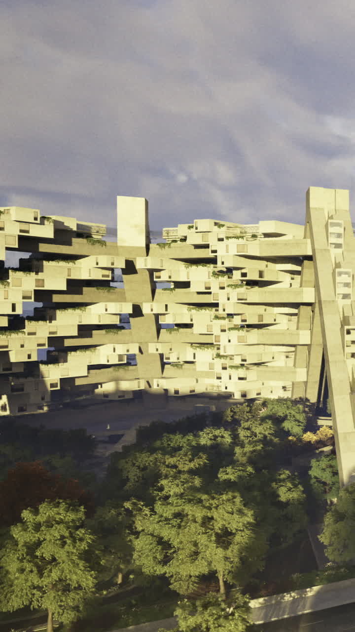 Design de edifício em área urbana durante o dia com céu nublado