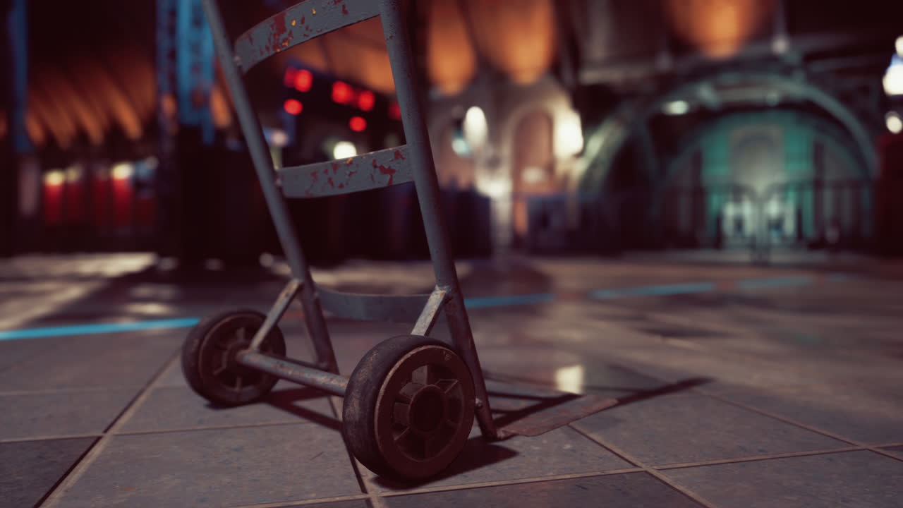 camión de mano en un lugar interior