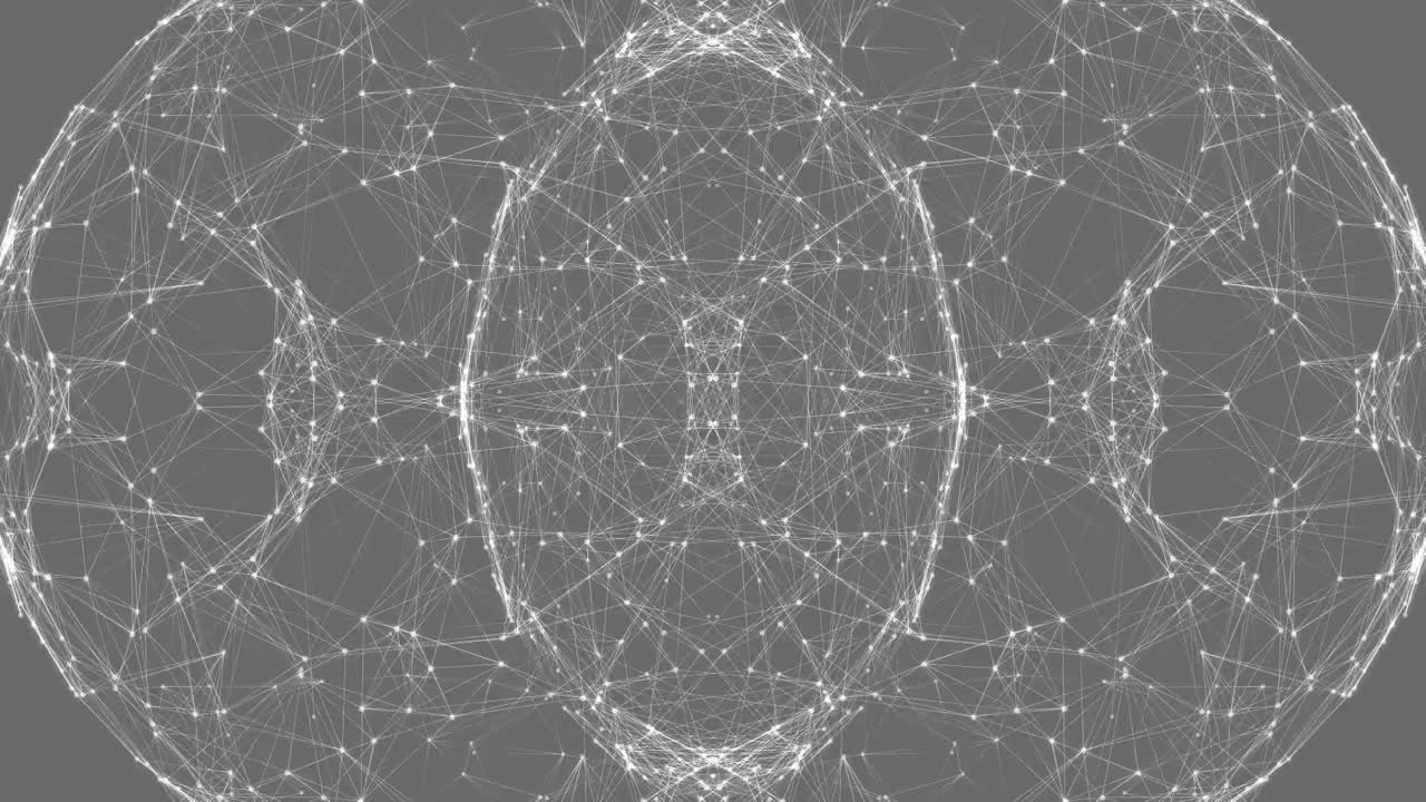 animación de la red de conexiones sobre un fondo oscuro