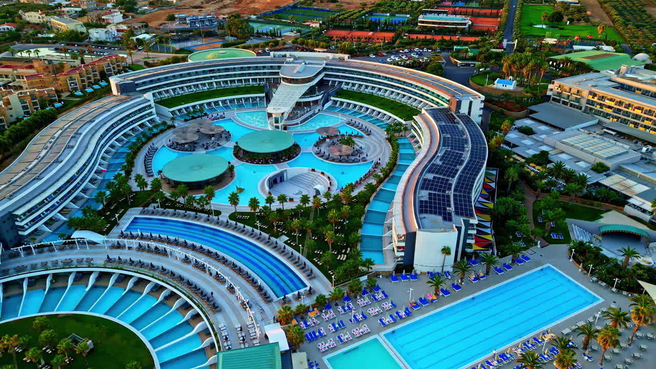 роскошный крит греция отель путешествие место отдыха открытый бассейн литтос mare, воздушный