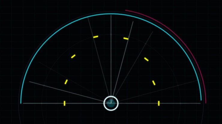 Digital Radar Interface with Scanning Motion Graphics