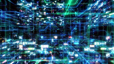 tecnología de interfaz de datos de computadora pantalla digital