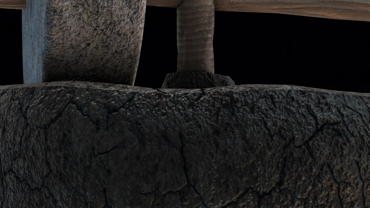 오래된 밀가루 공장 - 측면 뷰 세부 사항 - 회전 루프