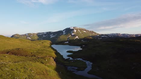 pristine vikafjell mountain landscape with finnbu mountain in