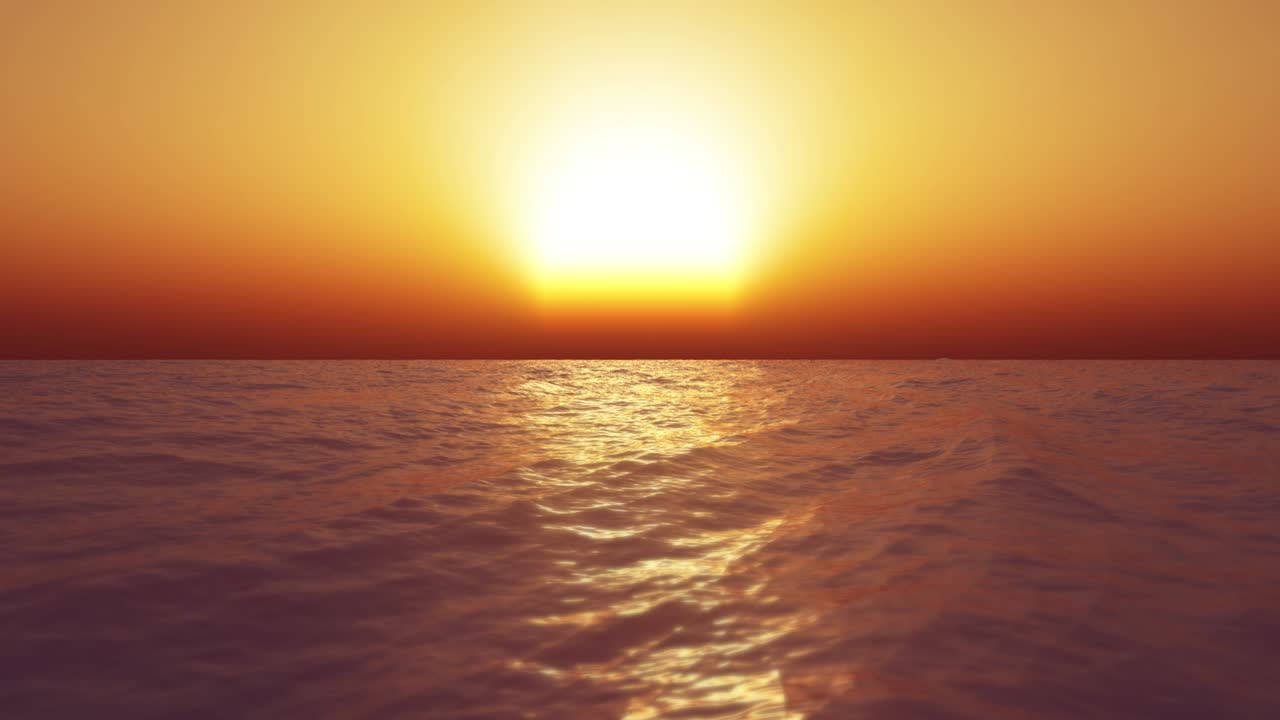 puesta de sol sobre el océano 4k