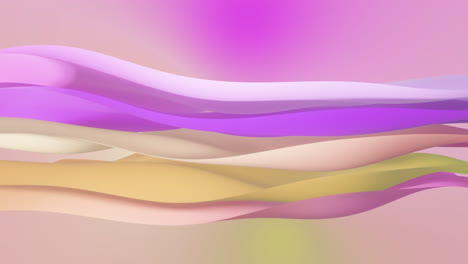 animation of pink to yellow gradient layers waving over gradient background
