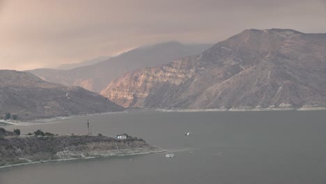 Helicopter-Refilling-Water-Drop-After-A-Brushfire-Holser-Fire-Burns-A-Hillside-Near-Lake-Piru-California