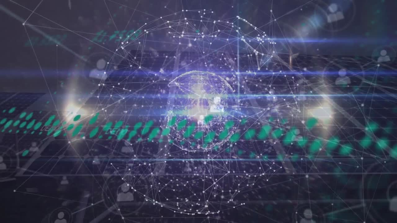 데이터 처리, 프로파일 네트워크, 전 세계를 연결하는 점, 태양광 발전소