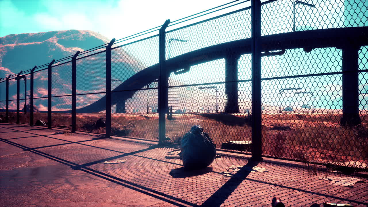 도시 의 포스트 아포칼립스 풍경