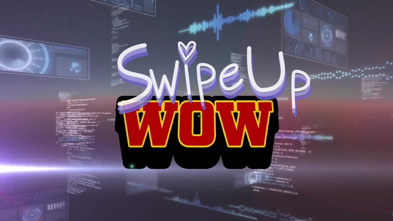 데이터 처리에 대한 위로 스와이프 텍스트의 애니메이션