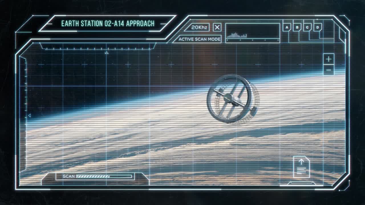 지구 궤도에 있는 우주 정거장 - 미래형 컴퓨터 허드