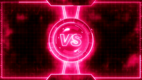 animación de bucle de juego deportivo futurista. contra fondo de lucha. pantalla digital de neón de radar. contra elemento de interfaz de control de juego. competición deportiva de lucha de batalla.