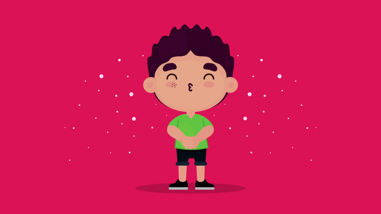 ilustração de menino de desenho animado