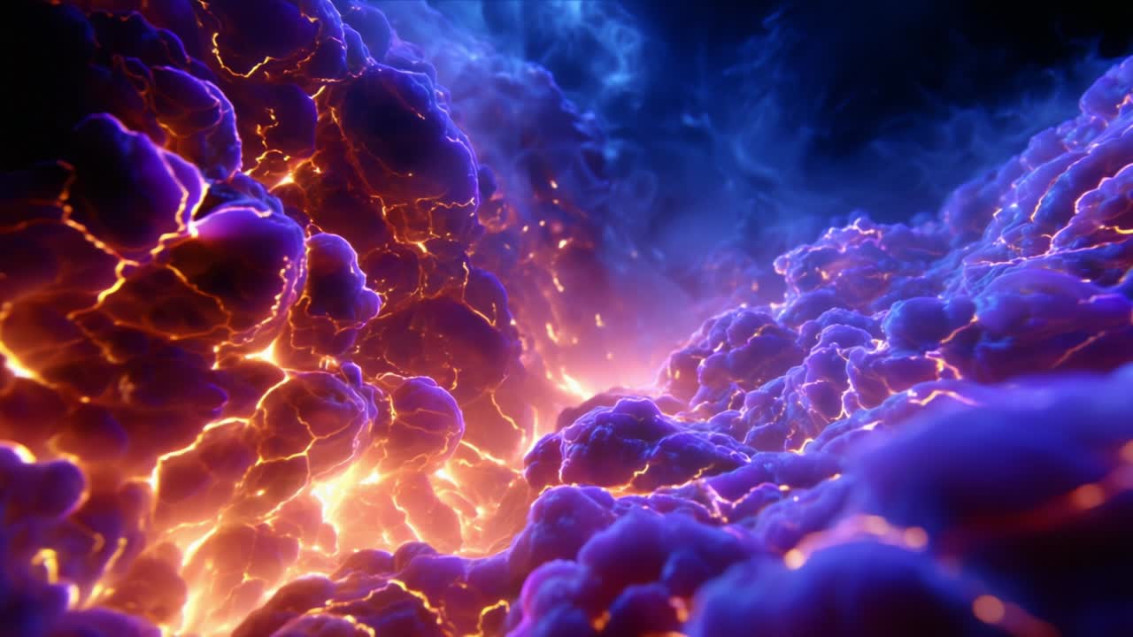 A Visual Symphony of Mesmerizing Clouds: A Stunning Journey Through Ethereal Pillars of Colorful Mist and Glowing Electric Light Unraveling the Beauty of Cosmic Clouds in a Dazzling Display of Light and Energy