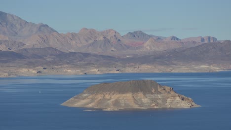 Establishing-shot-of-an-island-in-Lake-Mead