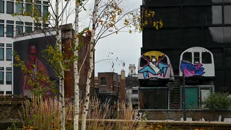 the colourful old tubes within shoredicth and hoxton, london, united kingdom