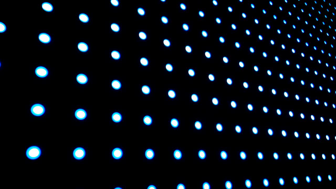 fondo abstracto con animación en movimiento puntos de luz digital led brillantes para evento, concierto o título que se muestra en la presentación