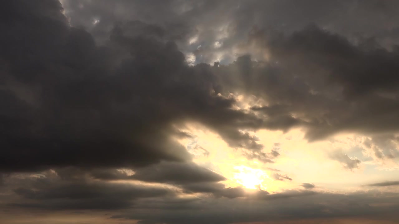 Dramatic Sunset Clouds Moving Across the Sky