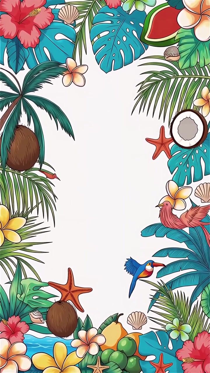 Tropical Summer Background Animation 4K