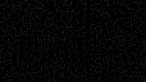 abstract festive background with rows of loop curves on plane flashing neon multicolored light randomly. black curves rotating in the air. loop beautiful bg in 4k. smooth wiggling animation