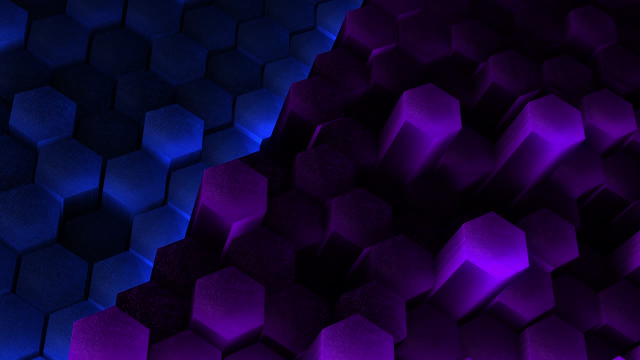 animación hexagonal abstracta patrón multicolor concepto suave de 4k