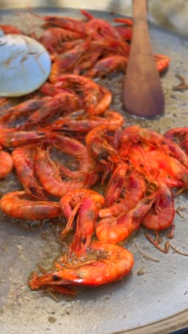 camarones recién cocidos