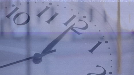 animación del procesamiento de datos financieros durante el reloj