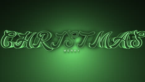 dark monochrome merry christmas text on green gradient