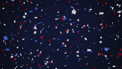 Colorful-confetti-falling-against-blue-background