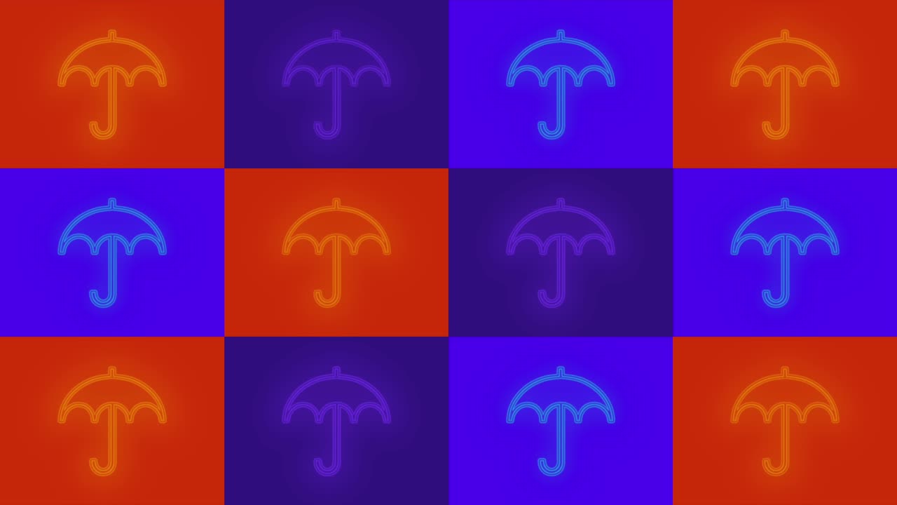 Colorful umbrella pattern with led light in club style
