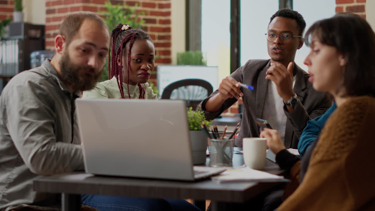 Business people doing teamwork partnership to create startup presentation