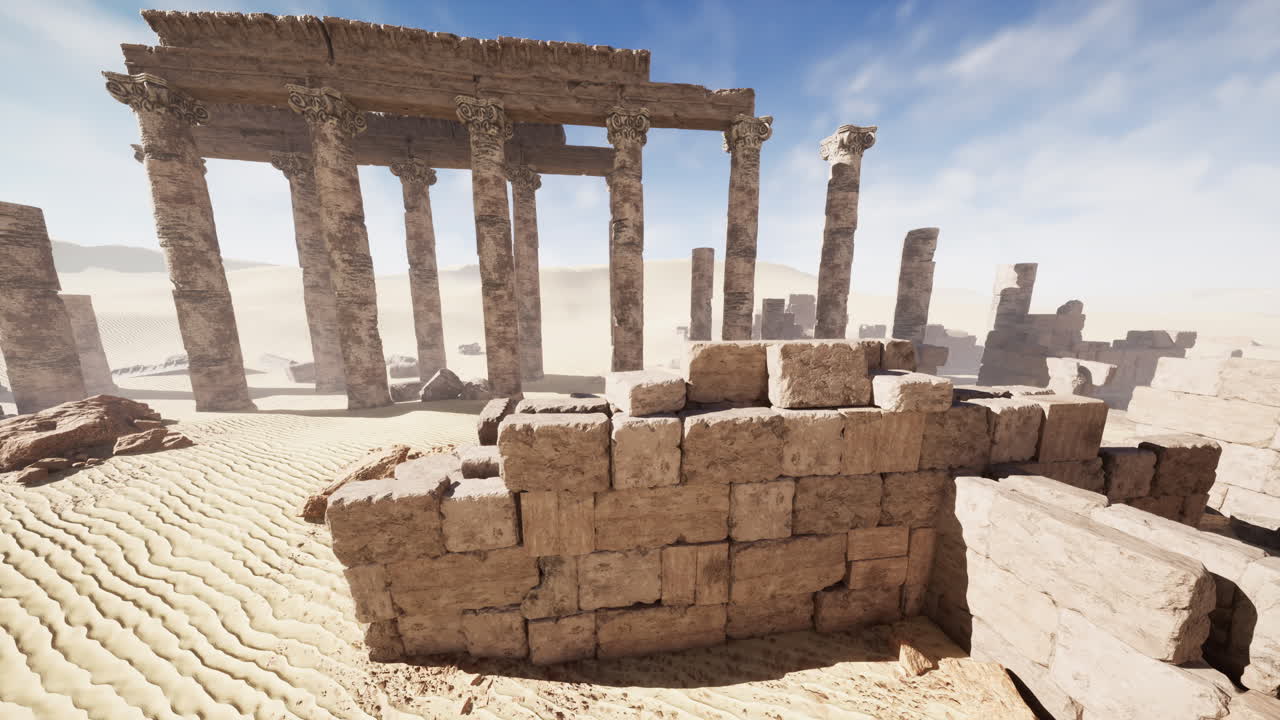 antiguas ruinas en el desierto