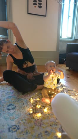 yoga with baby at home