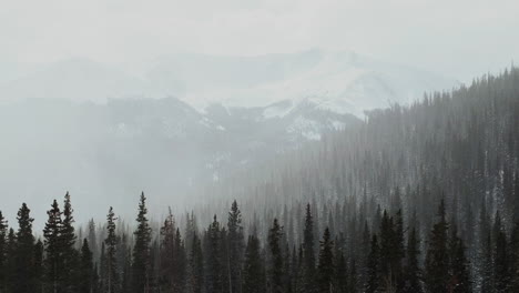 Parque-De-Invierno-Berthoud-Paso-De-Berthod-Jones-Nevado-Invierno-Colorado-Alta-Elevación-Aérea-Cinemático-Drone-Montañas-Rocosas-Pico-I70-Escénico-Paisaje-Vista-Autopista-80-Borde-De-La-Carretera-Bosque-Nacional-Círculo-Movimiento-A-La-Derecha