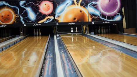 bowling lane with ball