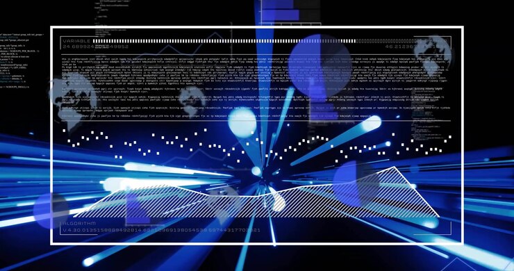 Upon start tunnel moving inward, overlay fading, code appearing, plane expanding visualizing data