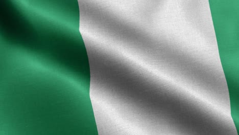 closeup waving loop 4k national flag of nigeria