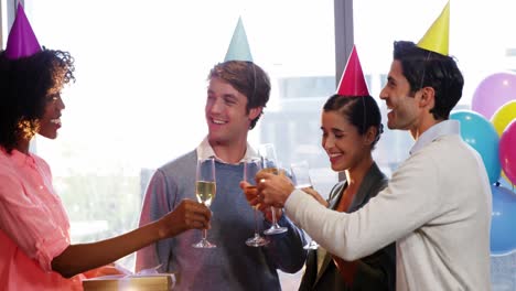 Businesspeople-toasting-glasses-of-champagne