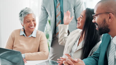 diverse team collaborating during a business meeting in the office
