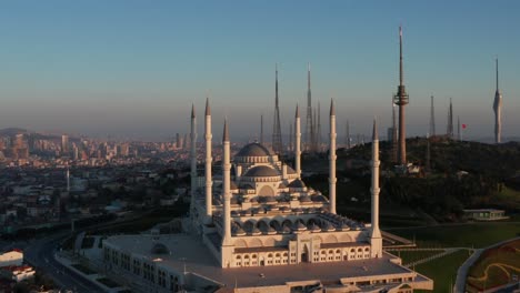 camlica camii, imágenes de aviones no tripulados de estambul