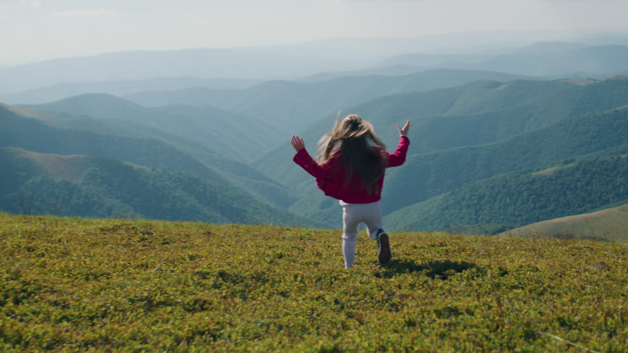 Happy Girl in the Mountains