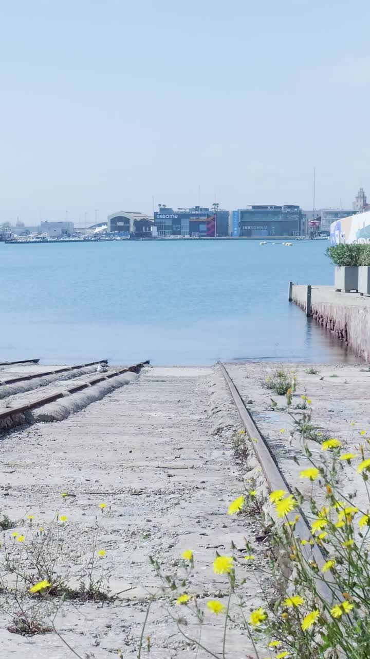 Port Dockside with Tracks