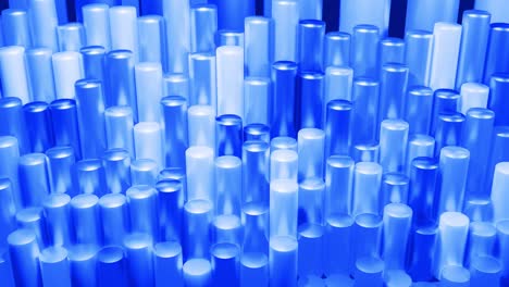 wiggling abstract columns as abstract looping background for analytical programs and news broadcasts. 3d geometric background as abstract infographics. visualization of statistical data in blue.